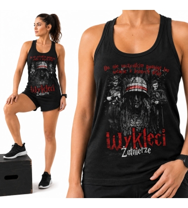Damski tank-top WYKLĘCI ŻOŁNIERZE